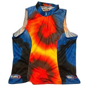 Primal Wear Curl Up & Dye Womens Biking Jersey XL Coolmax Polyester Blend